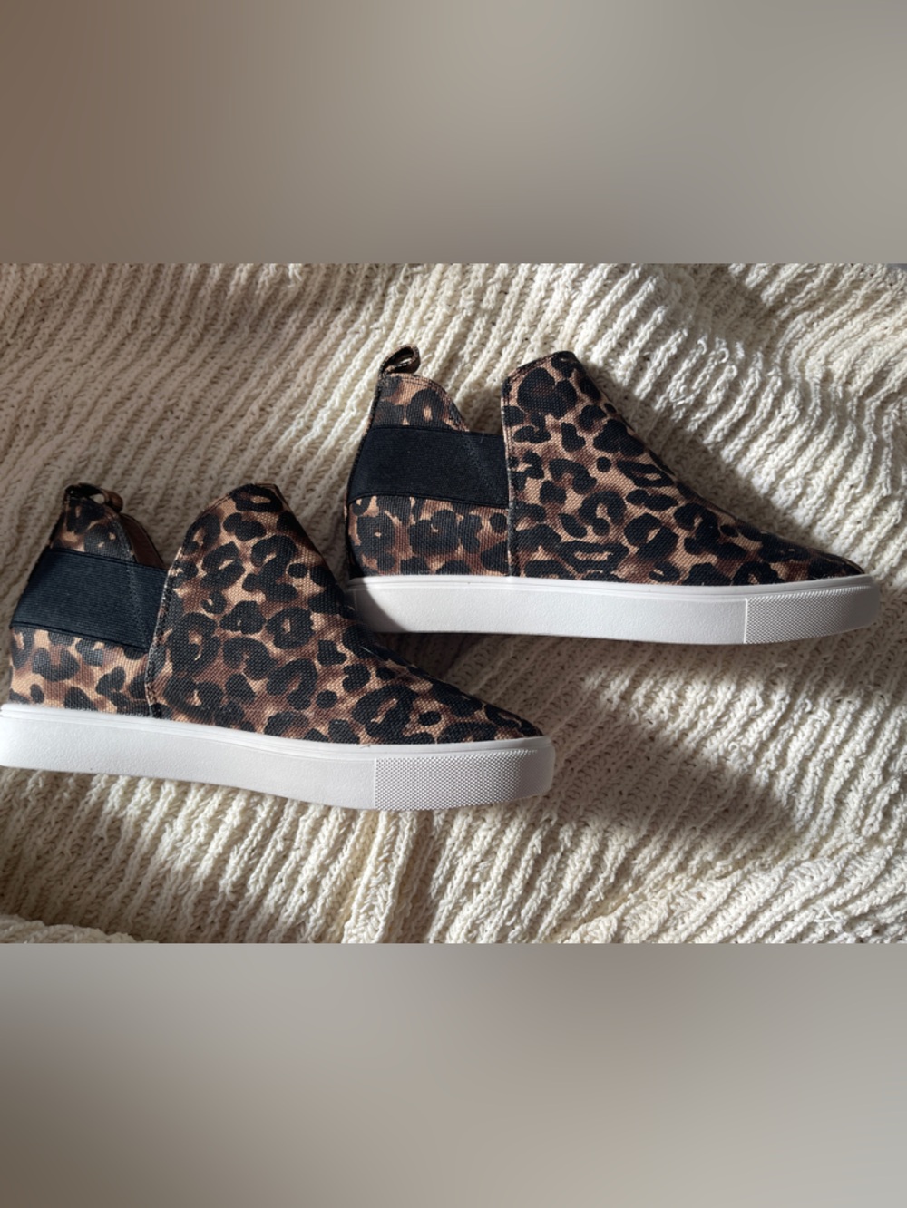 Steve Madden Leopard Print Slip-On Wedge Booties - Brown & Black